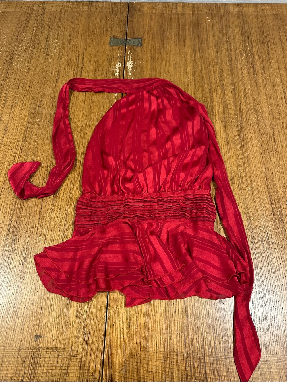 PEPPERMAYO Willow Chiffon Mini Dress - Red - Picture 2 of 5